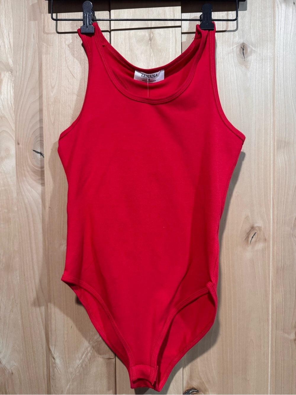 Zenana Outfitters Red One-Piece Bodysuit